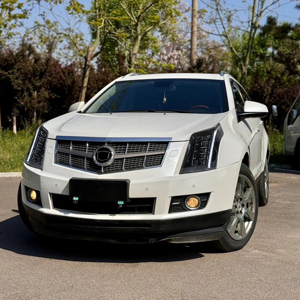 2010-2016 Cadillac SRX LED Headlights (Carbon Fiber Style), Complete Front Assembly, Plug & Play