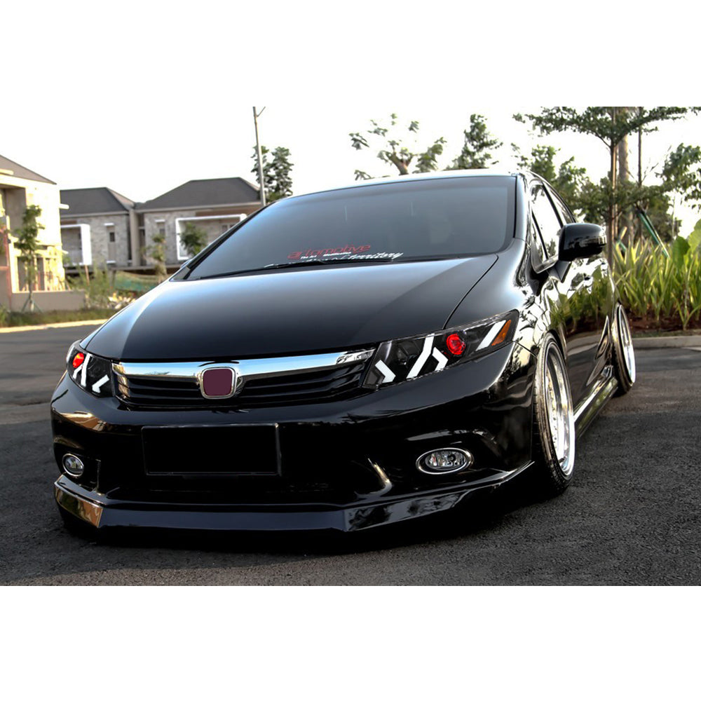 LED Headlight Assembly for 2012-2015 Honda Civic Sedan 4-Door & 2012-2013 Civic Coupe 2-Door, Plug & Play, Devil Eye, Easy Installation