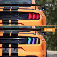 RGB LED Tail Lights with Sequential Turn Signals for 2013-2023 Ford Mustang, Plug & Play Assembly