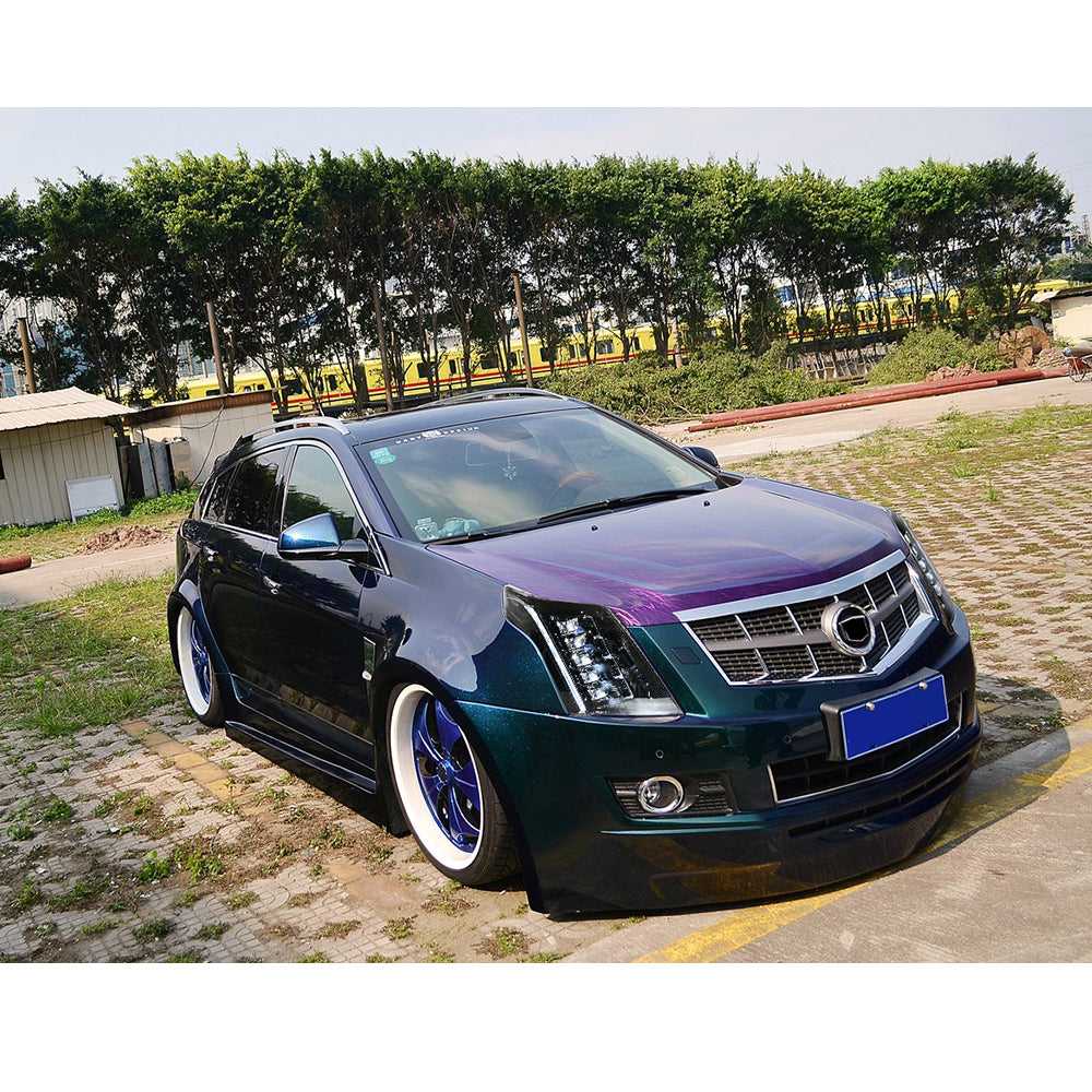 2010-2016 Cadillac SRX LED Headlights (Carbon Fiber Style), Complete Front Assembly, Plug & Play