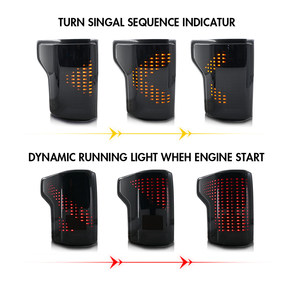 Animated Digital Tail Light for Ford F150 2015-2020, LED Upgrade (Excludes Blind Spot Feature)