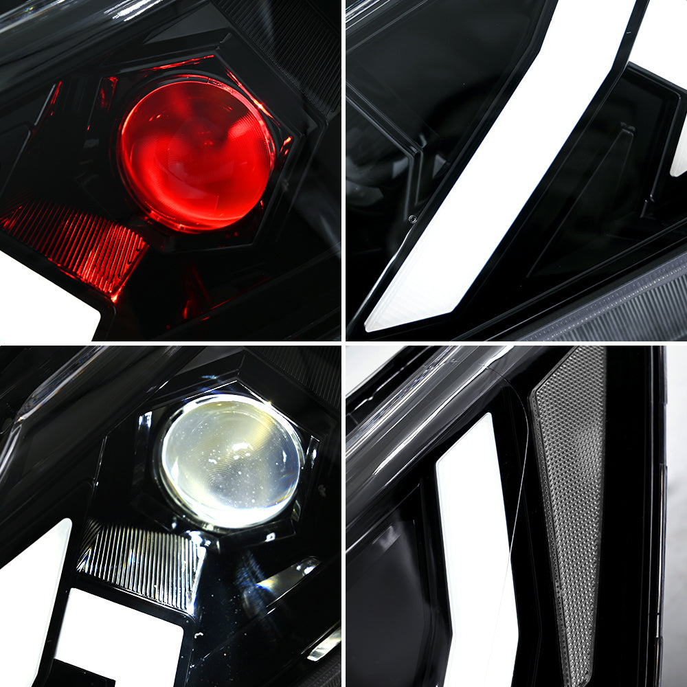 LED Headlight for 2016-2017 Accord 4door (Include Hybrid/LX/Touring Models),Easy Installation, Plug and Play with Devil Eye - Kuerled