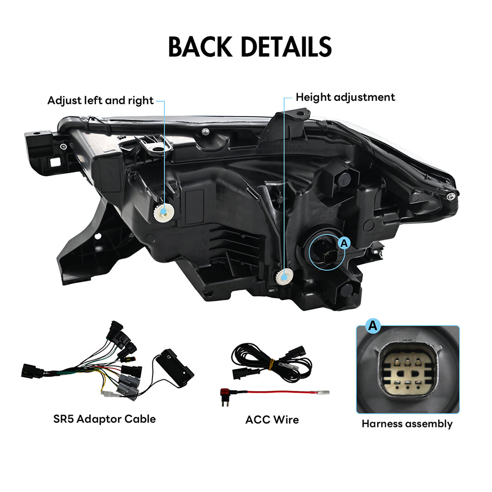 2016-2022 Toyota Tacoma LED Headlights, DOT Approved, Plug & Play Install - Kuerled
