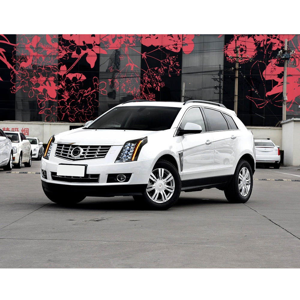 2010-2016 Cadillac SRX LED Headlights (Carbon Fiber Style), Complete Front Assembly, Plug & Play