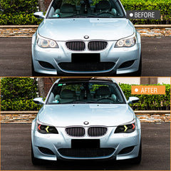 BMW 5-Series (2004-2010 E60/E61) RGB LED Headlight Assembly, Premium Projector Upgrade, Plug and Play