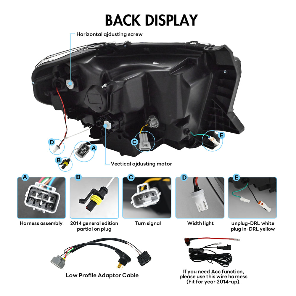 Toyota Tundra (2014-2021) Projector LED Headlight Assembly (Land Rover style)