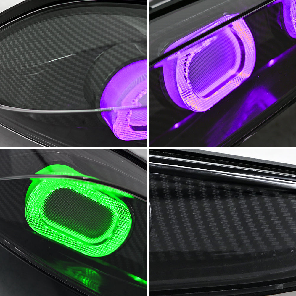RGB Tail Light Carbon Fiber Style for 2020-2024 Toyota GR Supra A90 & A91 Start up Animation DRL Sequential Indicator Rear Lamp Assembly
