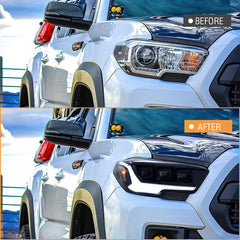 2016-2022 Toyota Tacoma LED Headlights, DOT Approved, Plug & Play Install - Kuerled