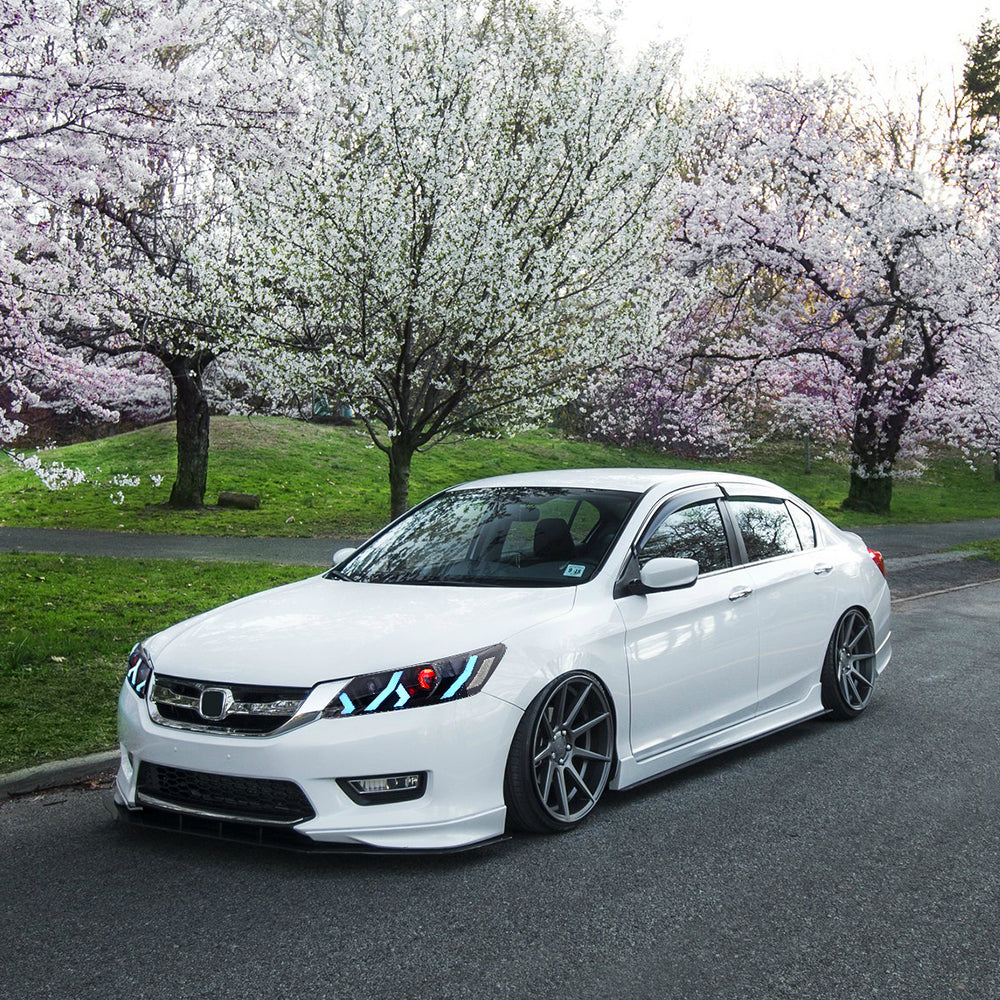 LED Headlight for 2013-2015 Accord 4door (Include Hybrid/LX/Touring Models),Easy Installation, Plug and Play with Devil Eye - Kuerled