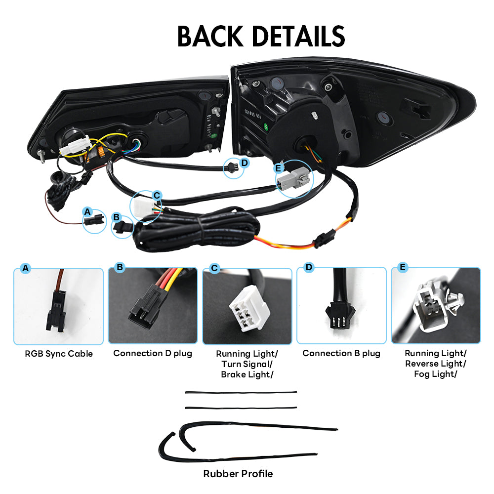 RGB Tail Light for 2006-2012 Lexus IS250/IS350/ISF, LED Sequential Signal Light - Kuerled