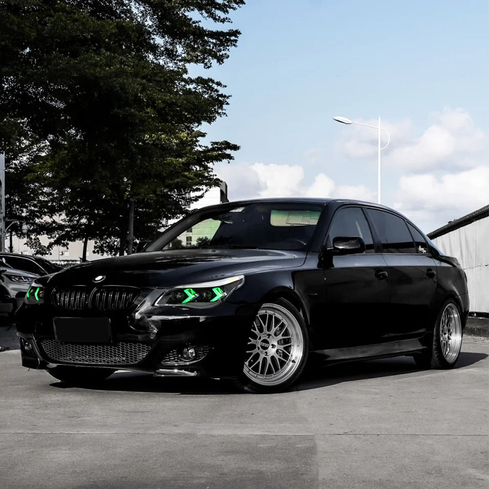 BMW 5-Series (2004-2010 E60/E61) RGB LED Headlight Assembly, Premium Projector Upgrade, Plug and Play