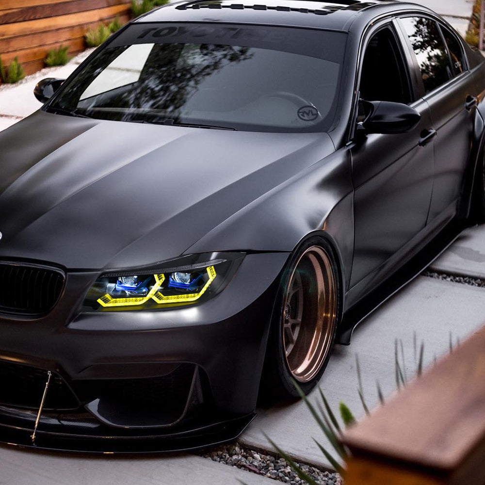 BMW 3-Series LED Headlights (2005-2012 E90/E91), Fits 320i/323i/325/328i/330/335 Halogen/Xenon - Kuerled