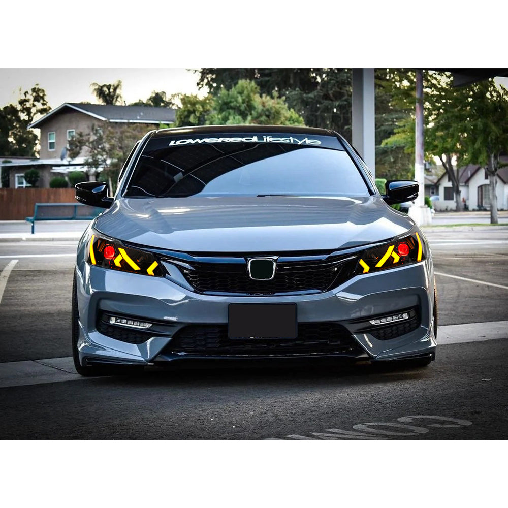 LED Headlight for 2016-2017 Accord 4door (Include Hybrid/LX/Touring Models),Easy Installation, Plug and Play with Devil Eye - Kuerled