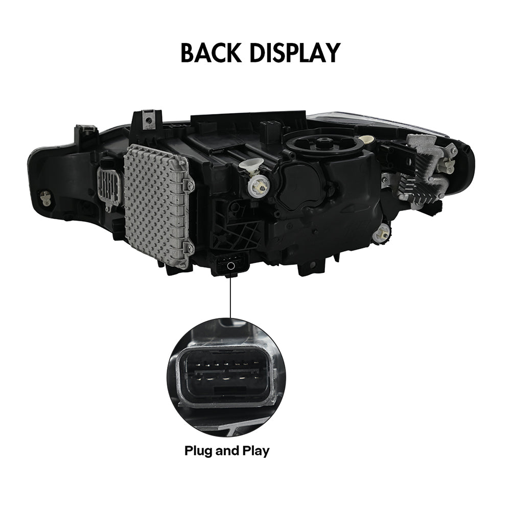 BMW 3-Series (2013-2018 F30/F31 328i/335i) LED Headlight Assembly, Dual-Color-DRL, Premium Projector Upgrade - Kuerled