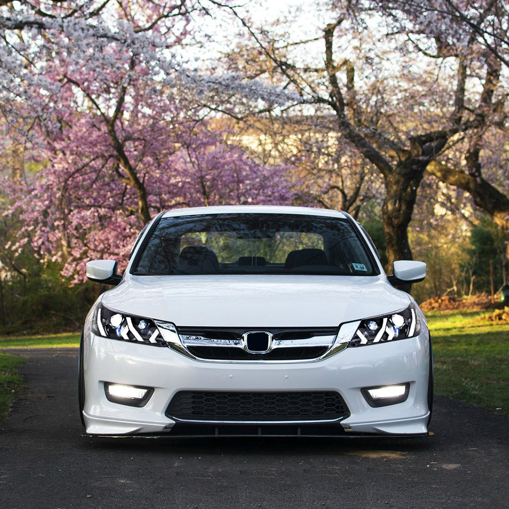 LED Headlight for 2013-2015 Accord 4door (Include Hybrid/LX/Touring Models),Easy Installation, Plug and Play with Devil Eye - Kuerled