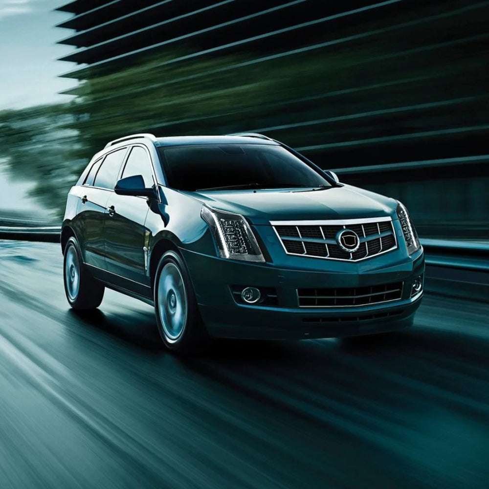 2010-2016 Cadillac SRX LED Headlights (Carbon Fiber Style), Complete Front Assembly, Plug & Play