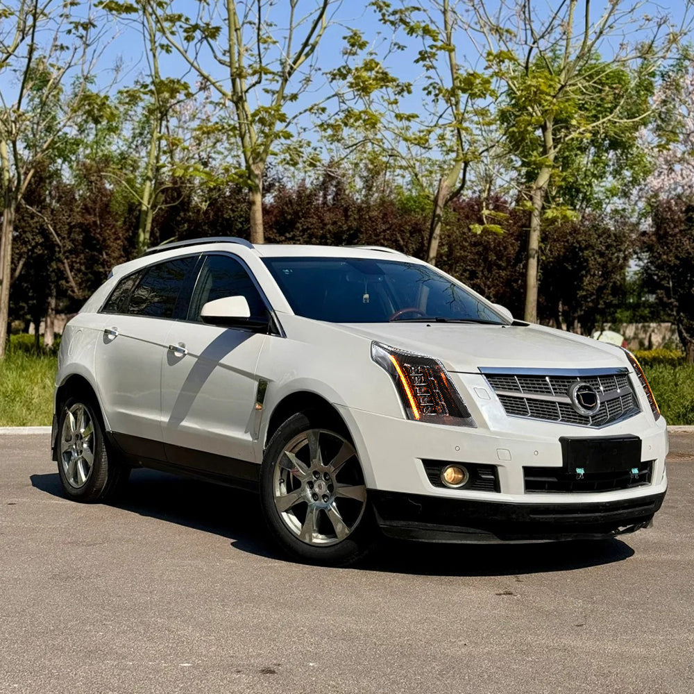 2010-2016 Cadillac SRX LED Headlights (Carbon Fiber Style), Complete Front Assembly, Plug & Play