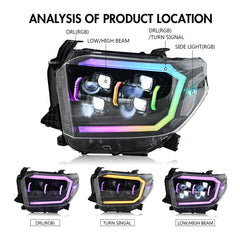 Toyota Tundra (2014-2021) RGB Projector LED Headlight Assembly