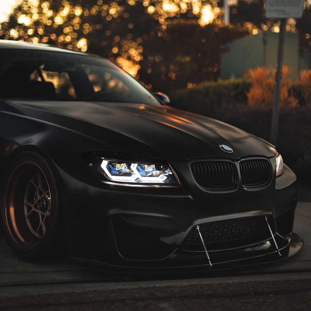 BMW 3-Series LED Headlights (2005-2012 E90/E91), Fits 320i/323i/325/328i/330/335 Halogen/Xenon - Kuerled