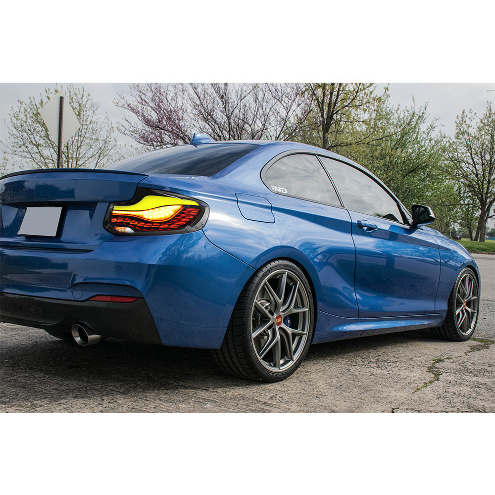 LED Tail Lights For BMW 2-Series & M2 V2 F22|F23|F87 GTS style OLED sequential Tail Lights - KuerLED