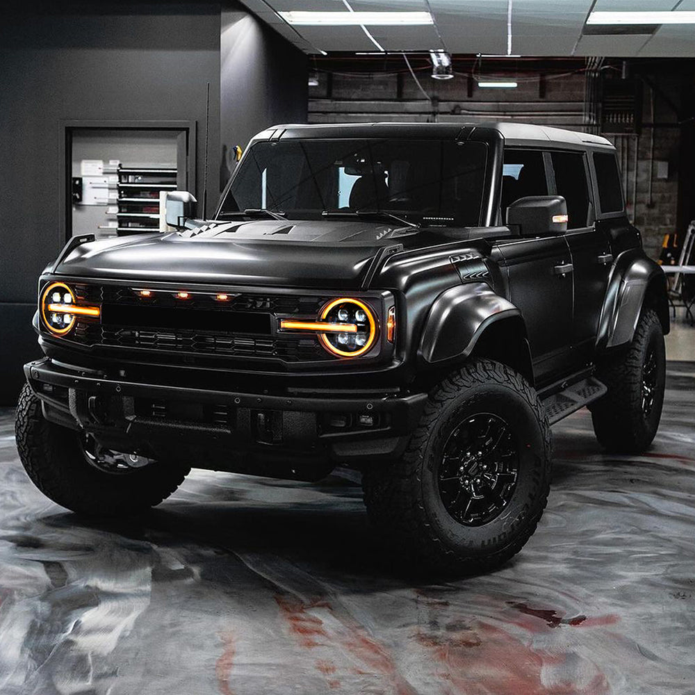 LED Headlights for 2021–2025 Ford Bronco 2/4-Door w/ Sequential Turn Signal & Start-Up DRL