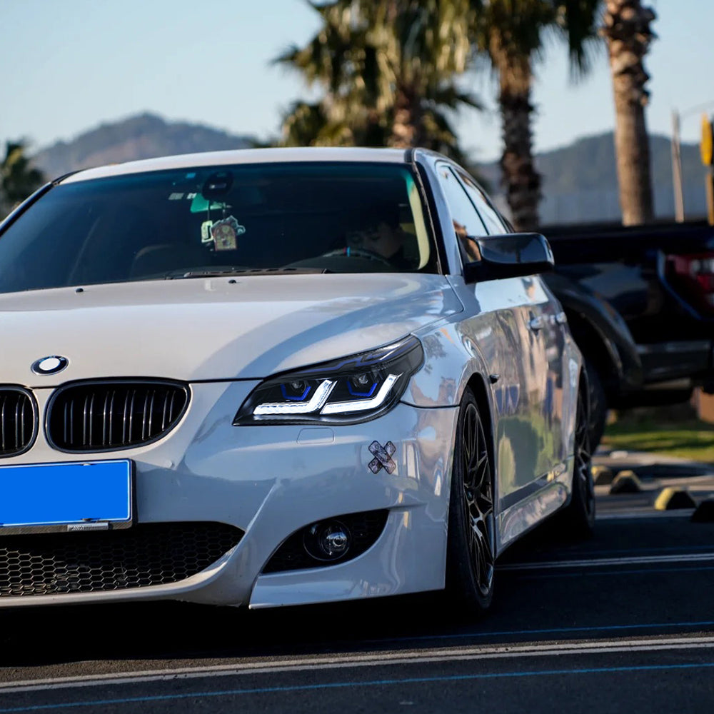 New BMW 5-Series (2004-2010 E60/E61) LED Headlight Assembly, Premium Projector Upgrade, Plug and Play