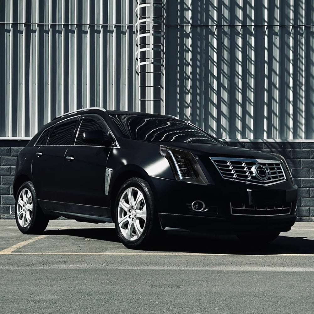 2010-2016 Cadillac SRX LED Headlights (Carbon Fiber Style), Complete Front Assembly, Plug & Play