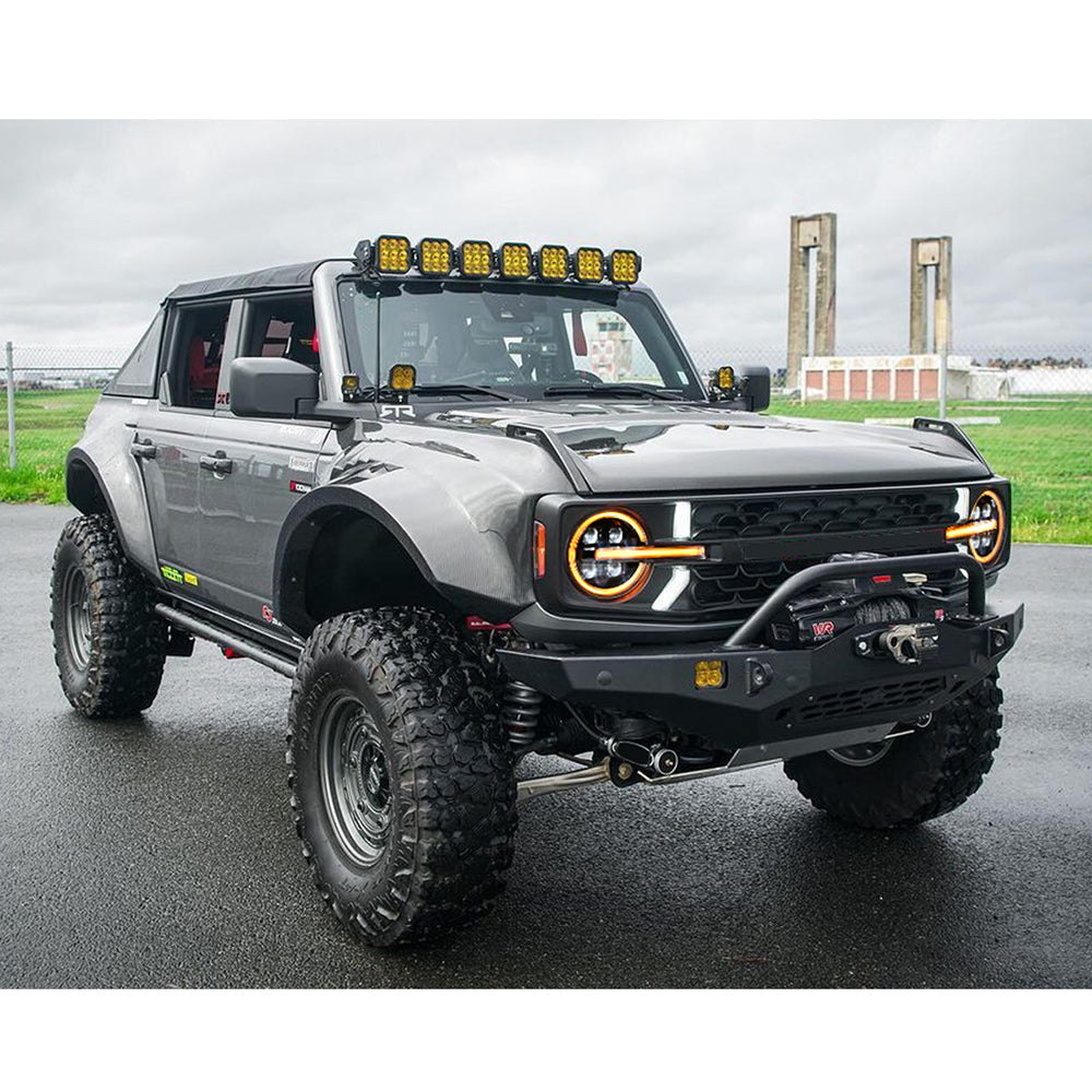 LED Headlights for 2021–2025 Ford Bronco 2/4-Door w/ Sequential Turn Signal & Start-Up DRL
