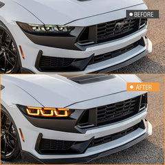 LED Headlight with Triple Projector & Dynamic Animation for 2024–2025 Ford Mustang EcoBoost / GT | Plug & Play Upgrade - Kuerled