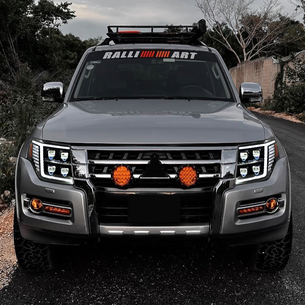 LED Headlight for 2009-2021 Mitsubishi Pajero V93/V97, With Dynamic Animation Lights - Kuerled