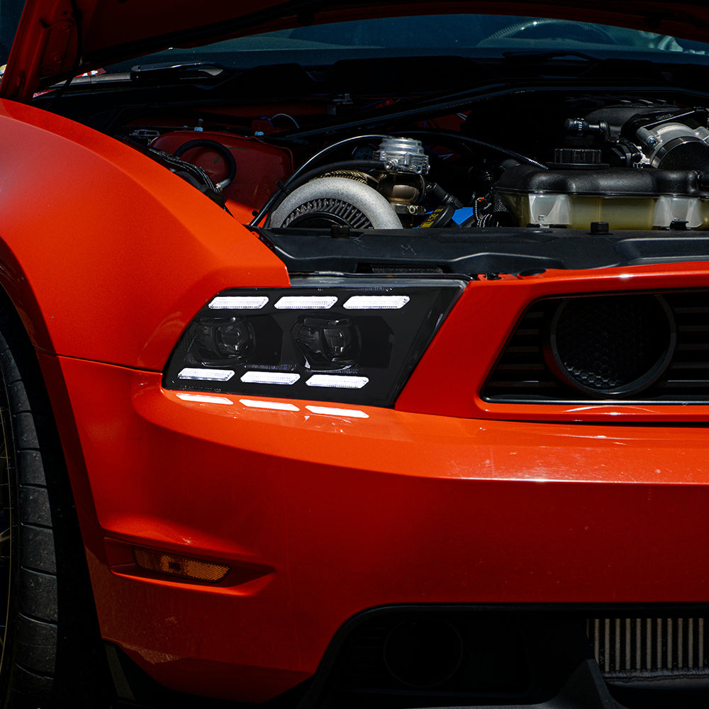 Premium Triple-Projector LED Headlights For 2010-2014 Ford Mustang | Plug & Play Upgrade | Dynamic Sequential Signals