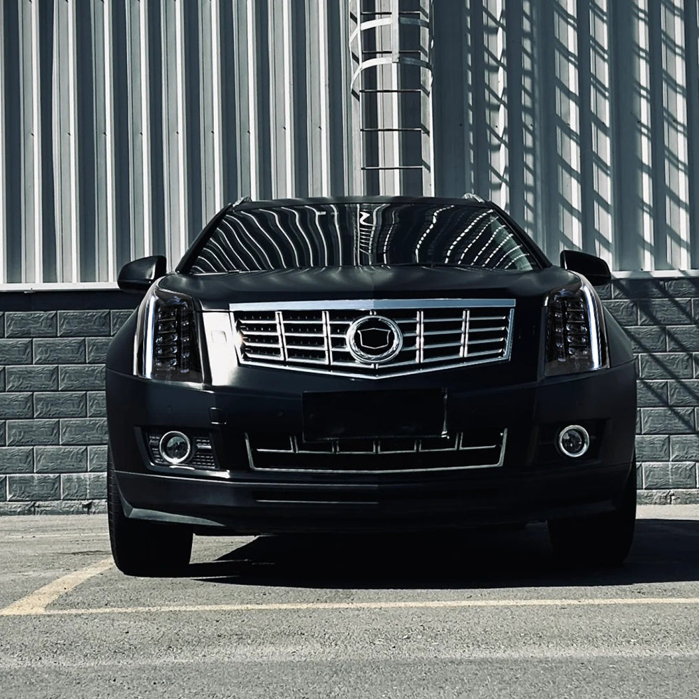 2010-2016 Cadillac SRX LED Headlights (Carbon Fiber Style), Complete Front Assembly, Plug & Play