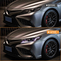 2018-2024 Toyota Camry LE/SE/XLE/XSE/TRD RGB LED Headlights Assembly, Audi Style with Sequence Animation