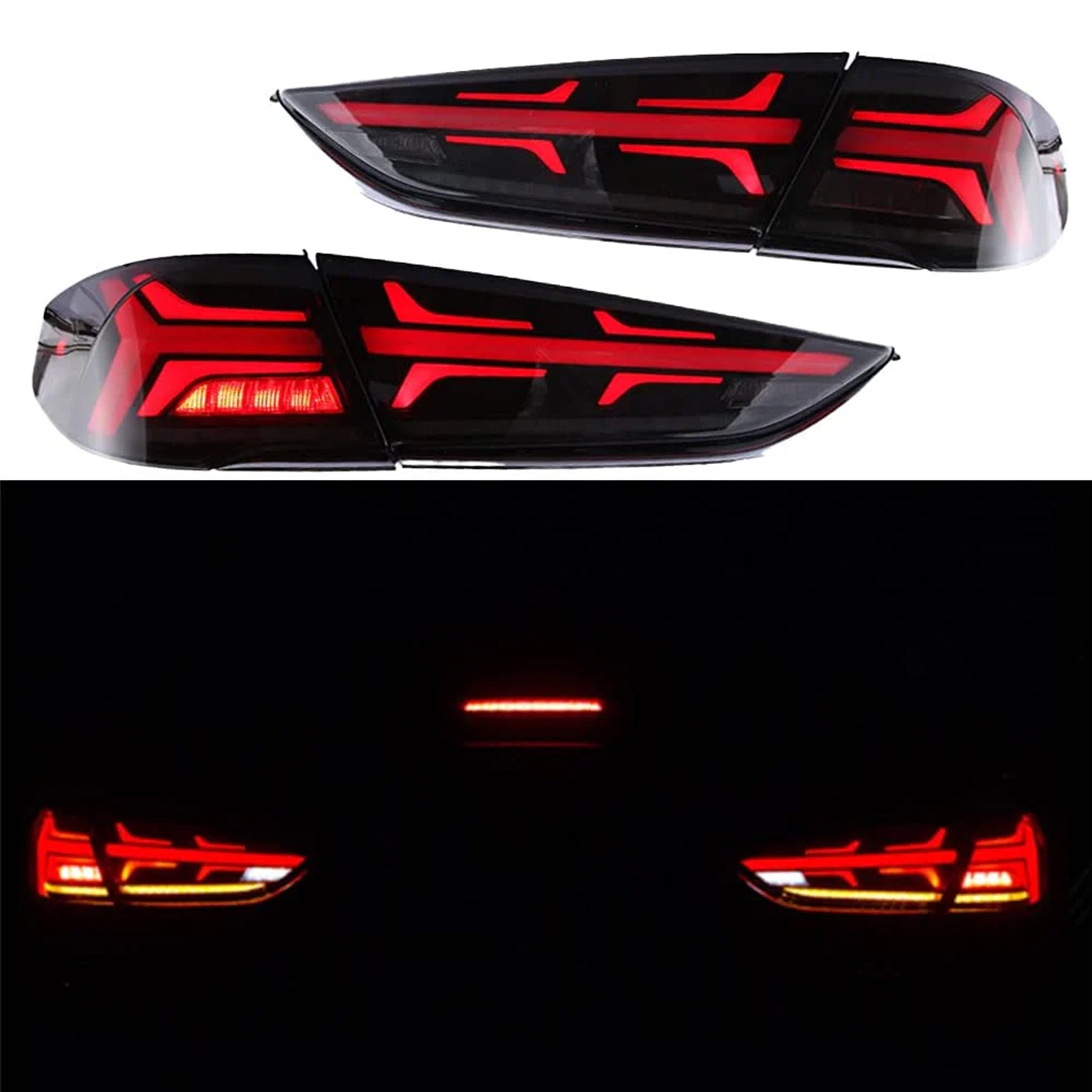 KuerLED LED Tail Lights For 2018 2019 Hyundai Sonata Start-up Animation DRL Sequential Indicator Rear Lamp Assembly - KuerLED