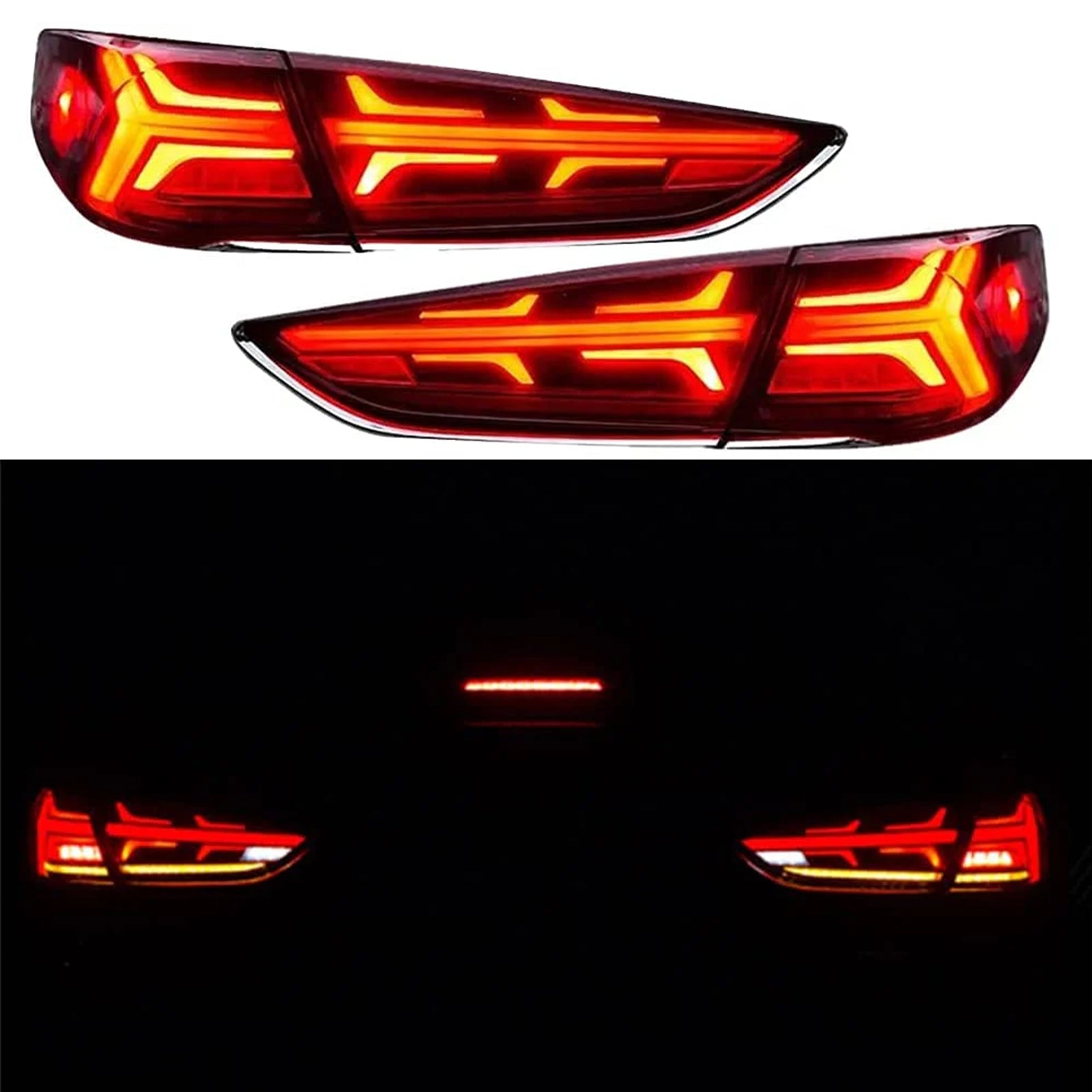 KuerLED LED Tail Lights For 2018 2019 Hyundai Sonata Start-up Animation DRL Sequential Indicator Rear Lamp Assembly - KuerLED