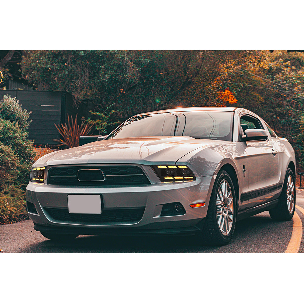 Premium Triple-Projector LED Headlights For 2010-2014 Ford Mustang | Plug & Play Upgrade | Dynamic Sequential Signals