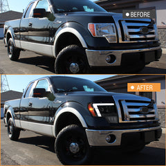 2009-2014 Ford F-150 Full LED Headlights, Front Assembly, Plug & Play