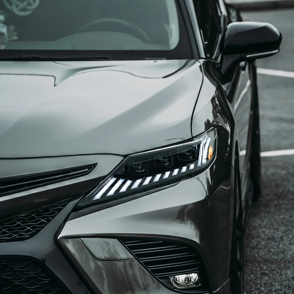 2018-2024 Toyota Camry LE/SE/XLE/XSE/TRD LED Headlights Assembly, Audi Style with Sequence Animation