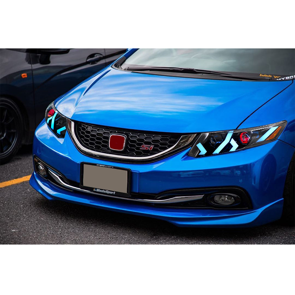 LED Headlight Assembly for 2012-2015 Honda Civic Sedan 4-Door & 2012-2013 Civic Coupe 2-Door, Plug & Play, Devil Eye, Easy Installation