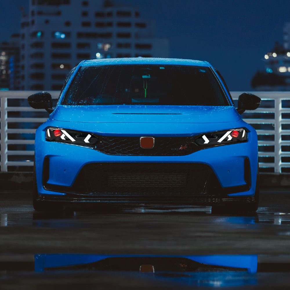 LED Headlight Assembly for 2022-2025 Honda Civic 11th Gen Sedan 4-Door, Plug & Play, Devil Eye, Easy Installation