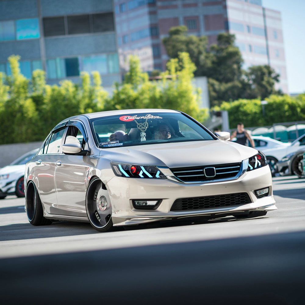 LED Headlight for 2013-2015 Accord 4door (Include Hybrid/LX/Touring Models),Easy Installation, Plug and Play with Devil Eye - Kuerled