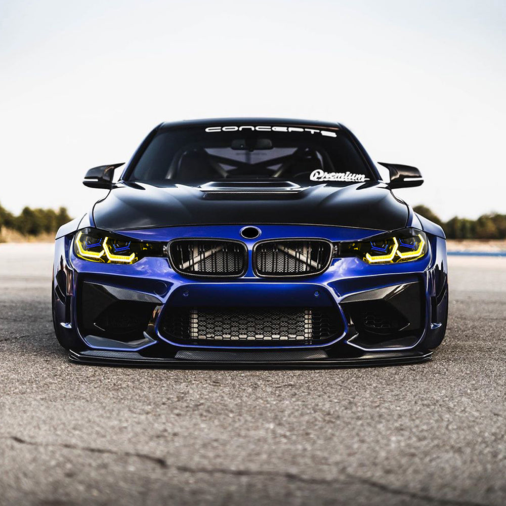 BMW 3-Series (2013-2018 F30/F31 328i/335i) LED Headlight Assembly, Dual-Color-DRL, Premium Projector Upgrade - Kuerled
