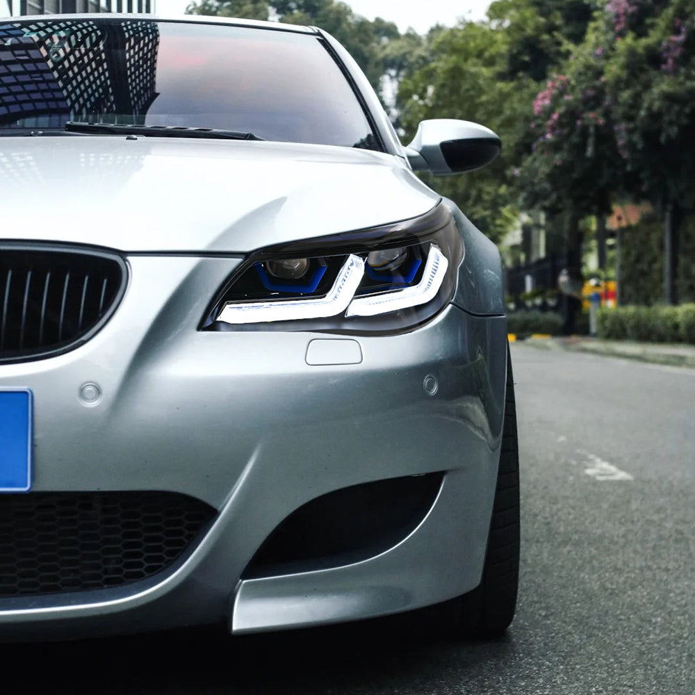 New BMW 5-Series (2004-2010 E60/E61) LED Headlight Assembly, Premium Projector Upgrade, Plug and Play