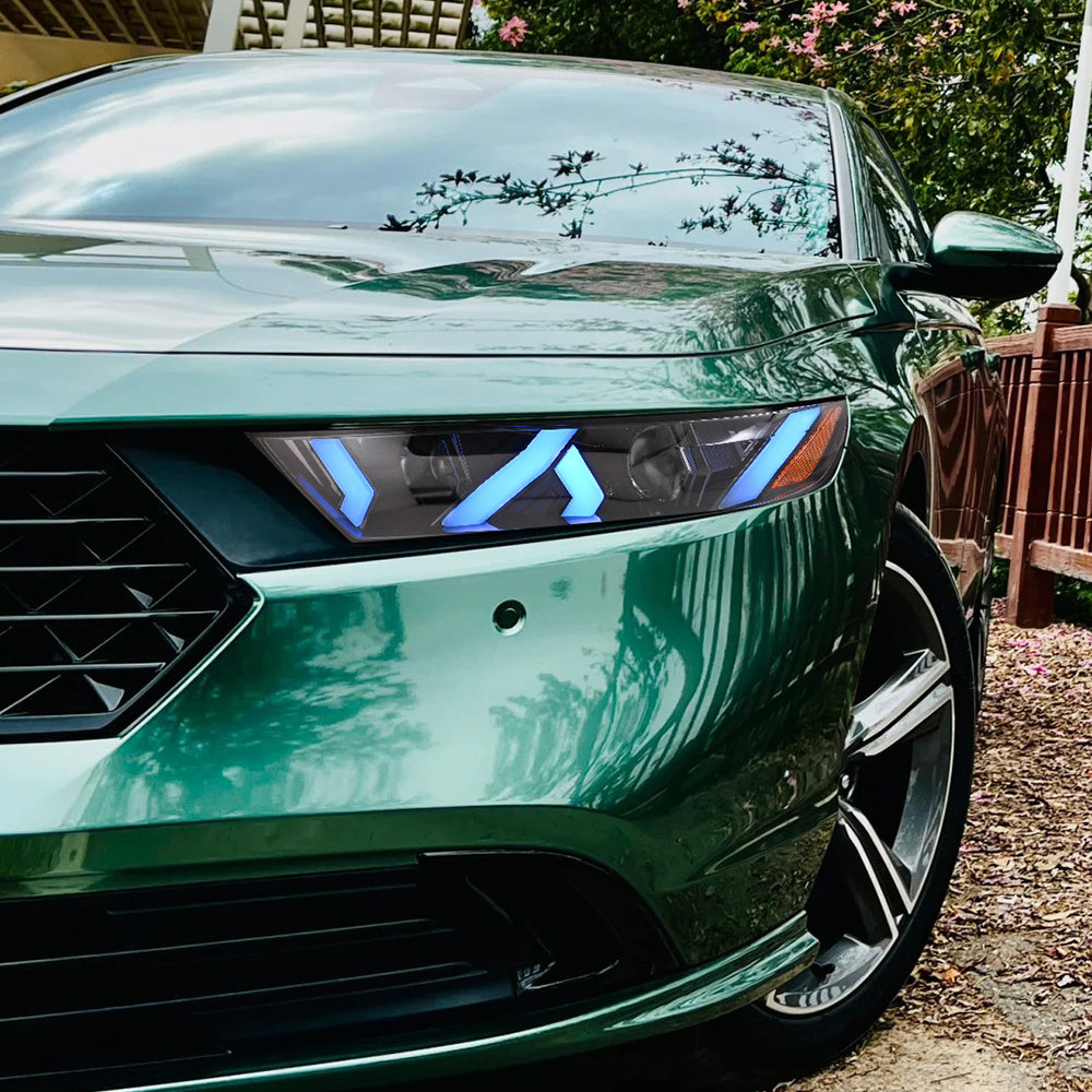 2023-2025 Honda Accord LED Headlight Assembly with Demon Eye, Color-Changing Projector, Plug & Play Upgrade for Sedan