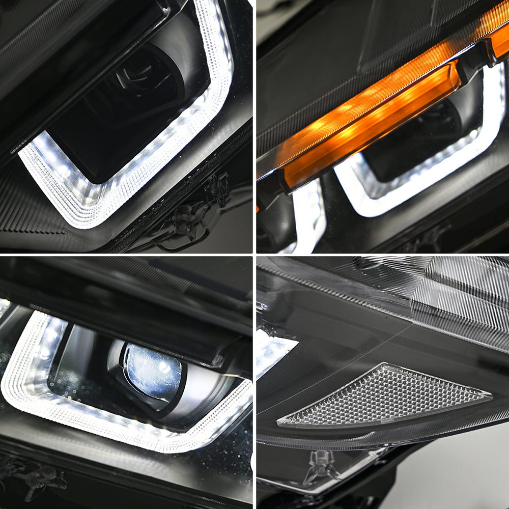 LED Headlight with Triple Projector & Dynamic Animation for 2024–2025 Ford Mustang EcoBoost / GT | Plug & Play Upgrade