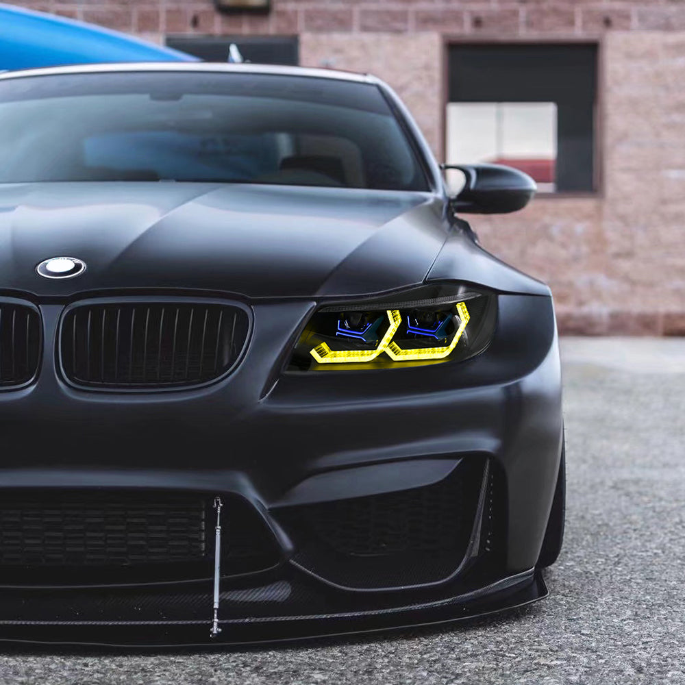 BMW 3-Series LED Headlights (2005-2012 E90/E91), Fits 320i/323i/325/328i/330/335 Halogen/Xenon - Kuerled