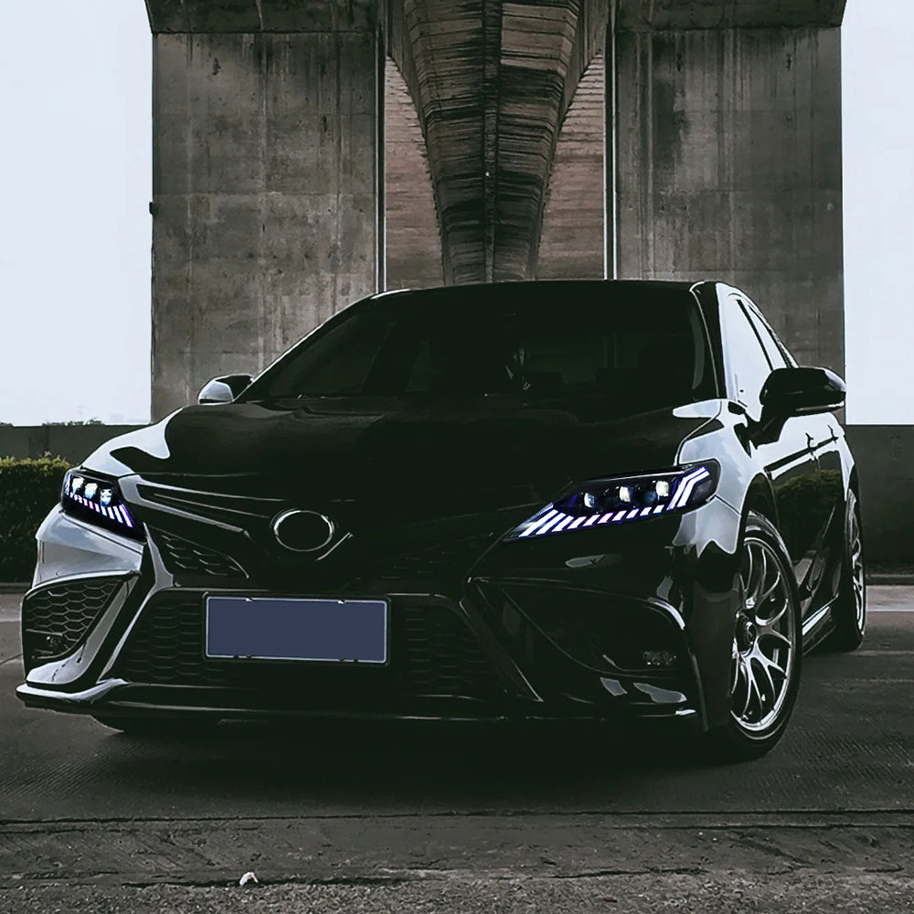 2018-2024 Toyota Camry LE/SE/XLE/XSE/TRD RGB LED Headlights Assembly, Audi Style with Sequence Animation