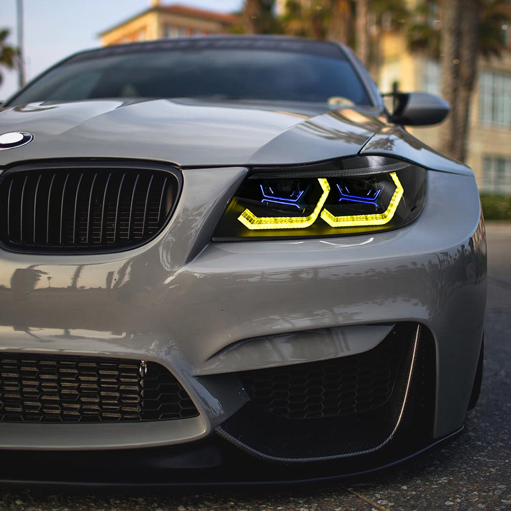 BMW 3-Series LED Headlights (2005-2012 E90/E91), Fits 320i/323i/325/328i/330/335 Halogen/Xenon - Kuerled