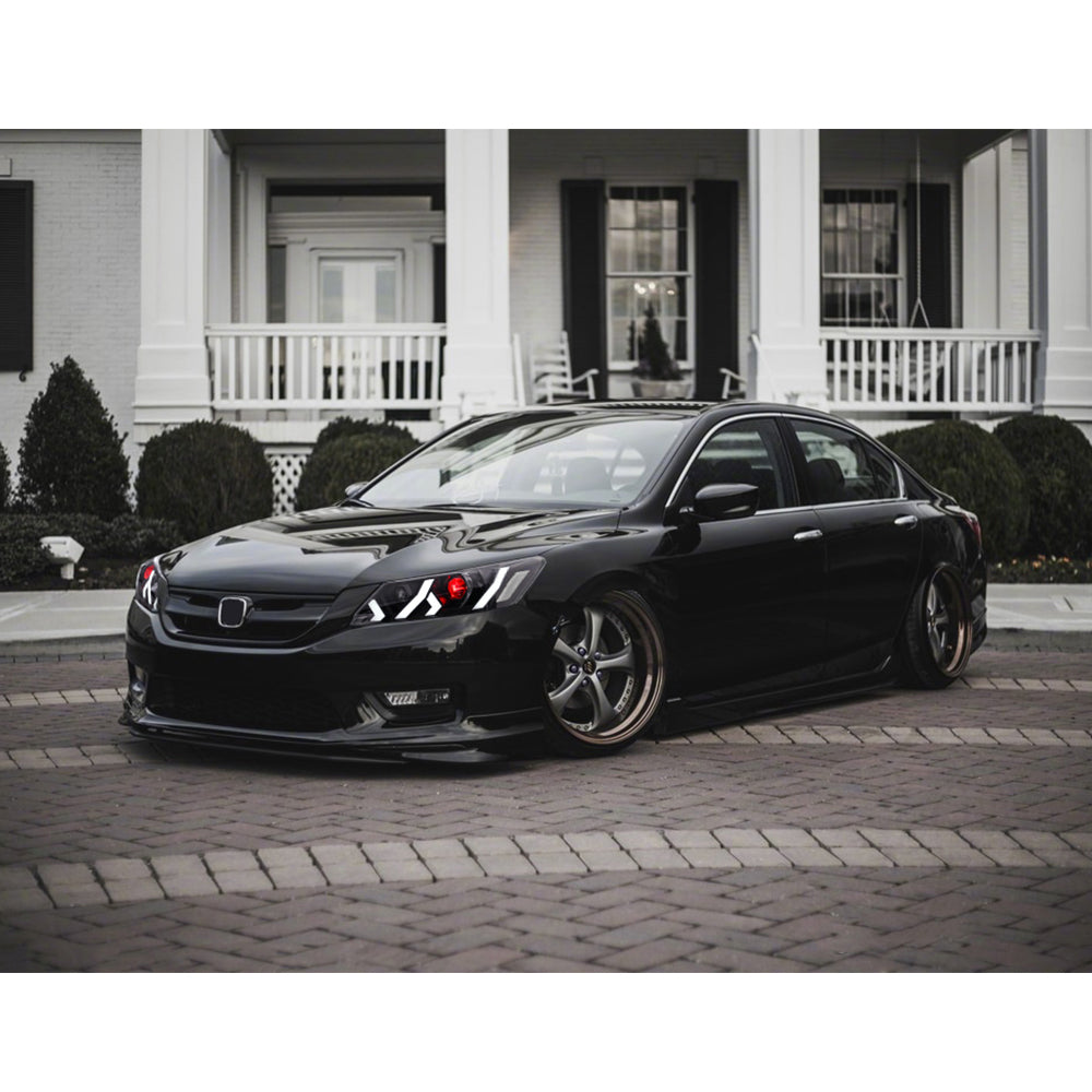LED Headlight for 2013-2015 Accord 4door (Include Hybrid/LX/Touring Models),Easy Installation, Plug and Play with Devil Eye - Kuerled