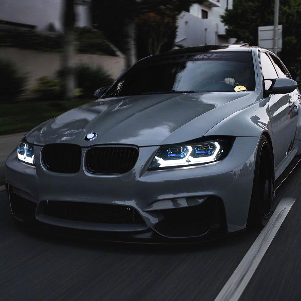 BMW 3-Series LED Headlights (2005-2012 E90/E91), Fits 320i/323i/325/328i/330/335 Halogen/Xenon - Kuerled